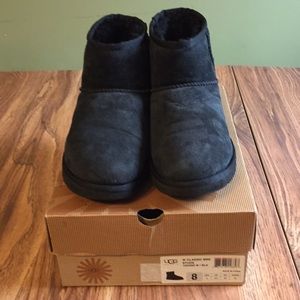 UGG Classic Mini Studded Black Suede boots size 8